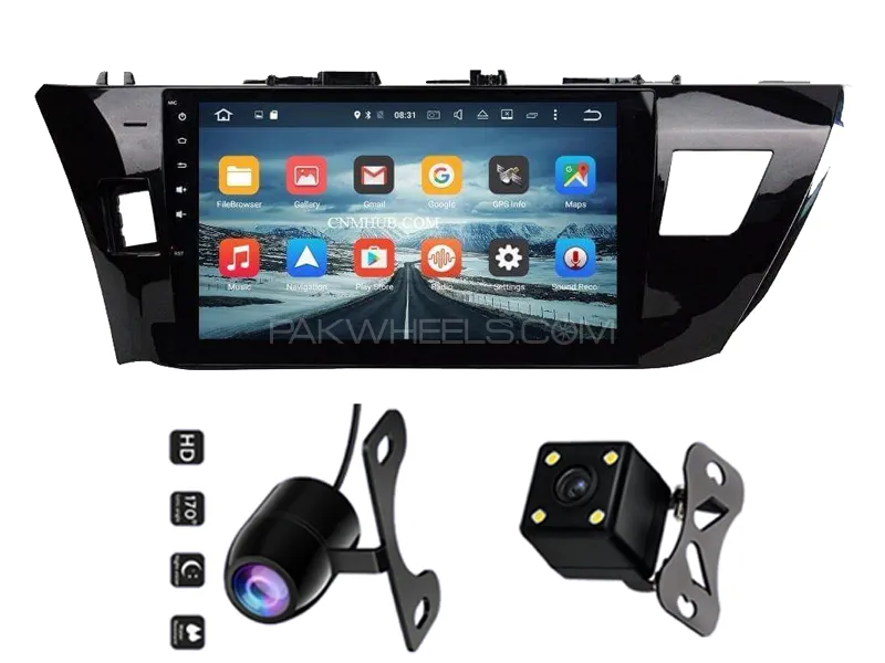 Toyota Corolla 2014-2017 Android Screen Panel With Free 2 Cameras IPS Display 10 inch 1-16 GB Image-1