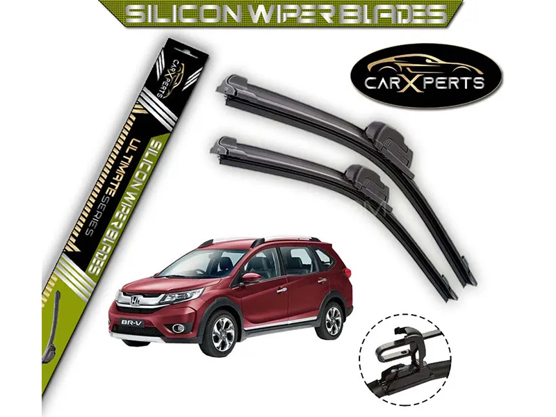 Honda Brv CarXperts Silicone Wiper Blades | Non Cracking | Graphite Coated | Flexible Image-1