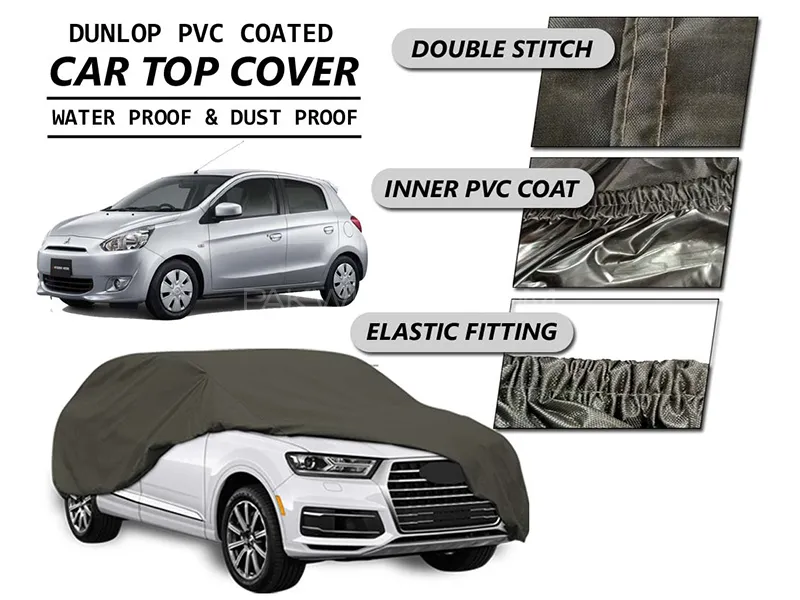 Mitsubishi Mirage 2012-2023 Top Cover | DUNLOP PVC Coated | Double Stitched | Anti-Scratch   Image-1