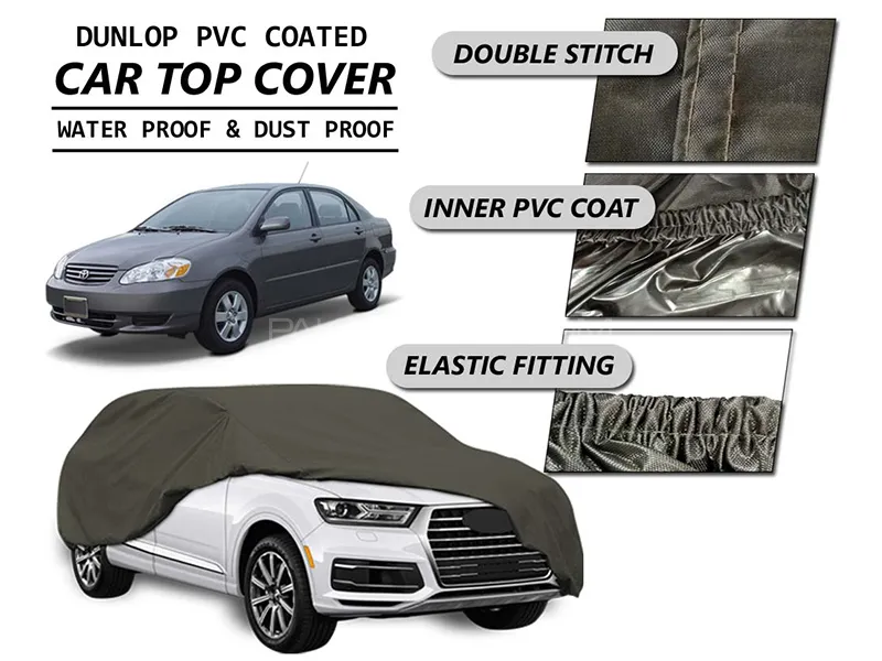 Toyota Corolla 2002-2008 Top Cover | DUNLOP PVC Coated | Double Stitched | Anti-Scratch  