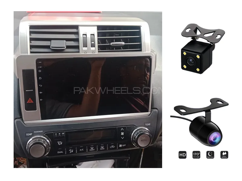 Toyota Land Cruiser Prado 2008-2014 Android Screen With Free 2 Cameras IPS Display 10 inch 2-32 GB Image-1