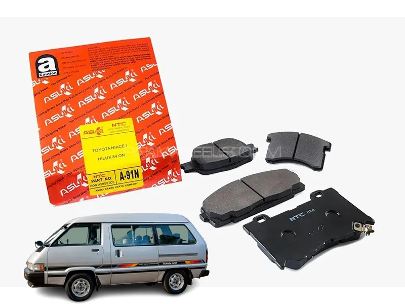 Toyota Town Ace 1984-1988 Asuki Red Front Disc Pad- A-147N Image-1