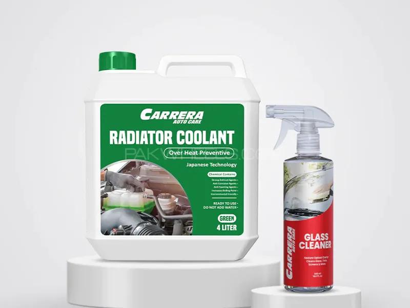 Buy Carrera Car Radiator Heat Preventive Green Coolant 4L With Glass ...