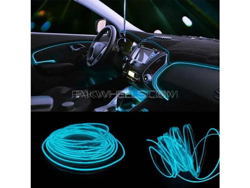 Universal Car Dashboard Light Blue | Neon Lights Ambient Light Car Door Light Image-1