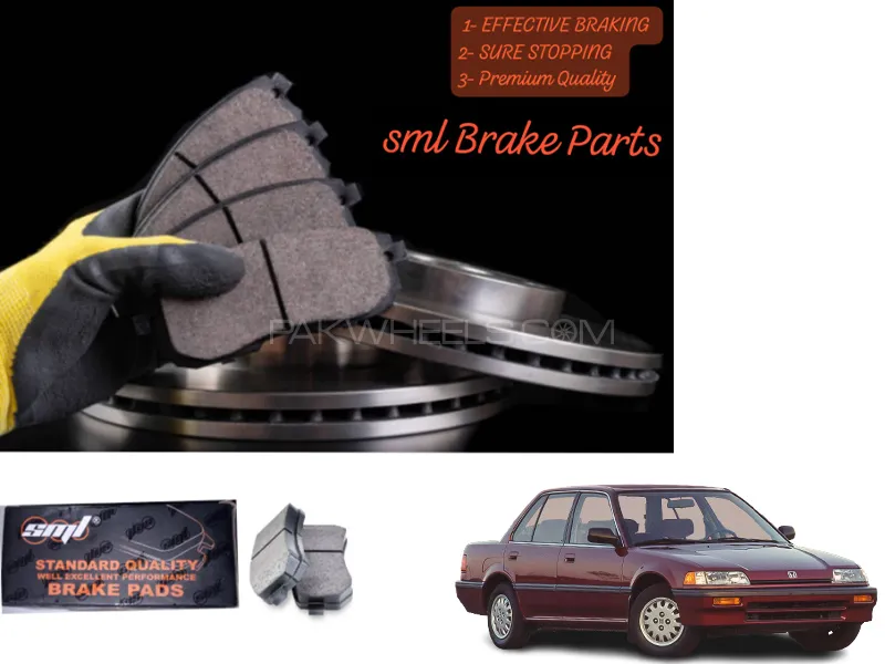 Honda Civic 1984-1989 Front Disc Brake Pad - SML Brake Parts - Advanced Braking Image-1