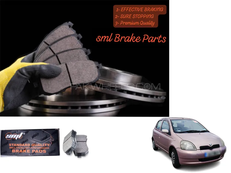 Toyota Vitz 4 Cylinder 1999-2004 Front Disc Brake Pad - SML Brake Parts - Advanced Braking Image-1