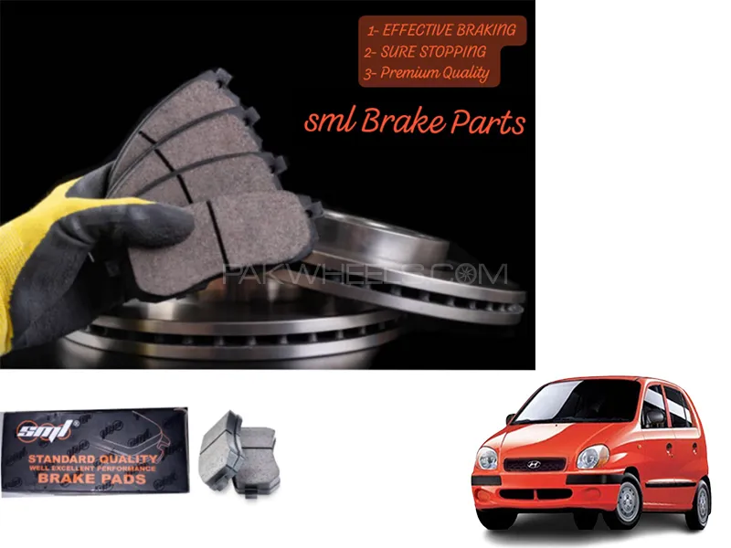 Hyundai Santro 1997-2014 Front Disc Brake Pad - SML Brake Parts - Advanced Braking Image-1