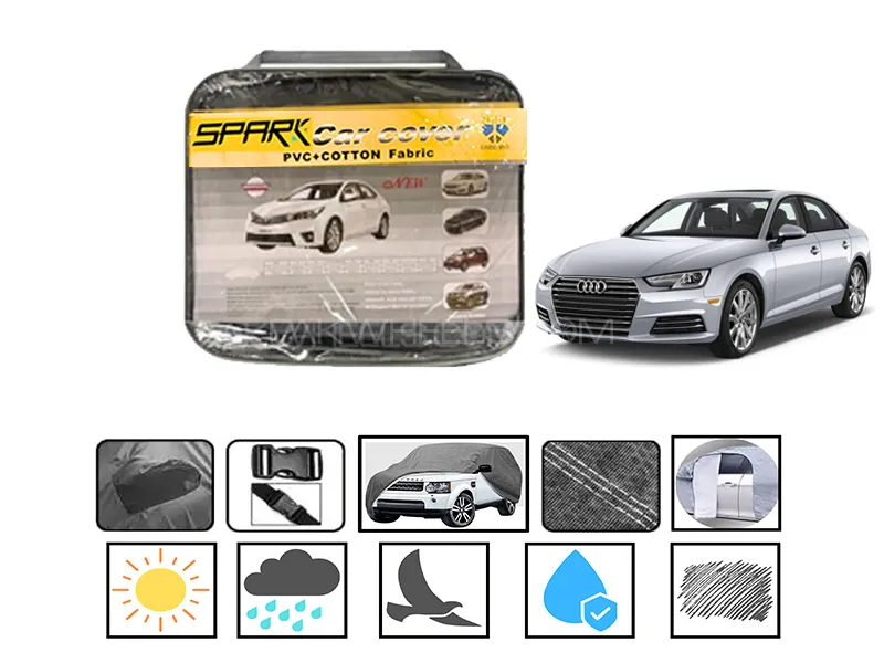 Audi A4 Spark PVC Cotton Fabric Car Top Cover Image-1