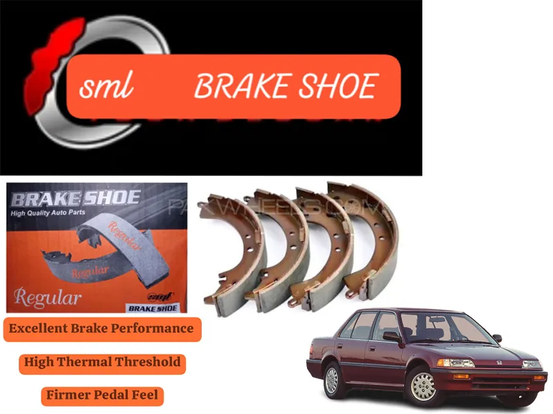 Honda Civic 1984-1988 Rear Brake Shoe - SML Brake Parts - Advanced Braking  Image-1