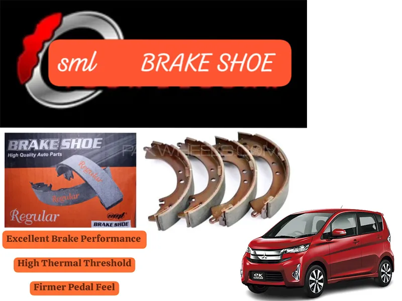 Mitsubishi EK Wagon Custom 2011-2017 Rear Brake Shoe - SML Brake Parts - Advanced Braking 