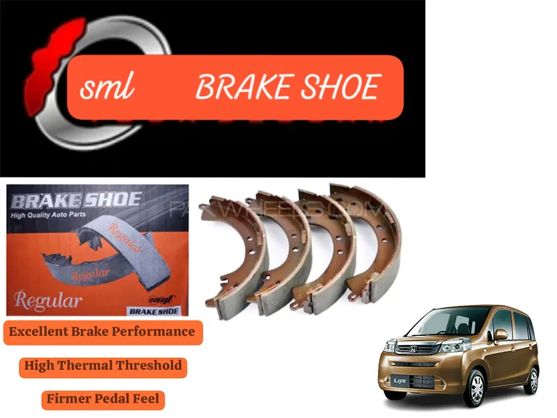 Honda Life 2003-2014 Rear Brake Shoe - SML Brake Parts - Advanced Braking 