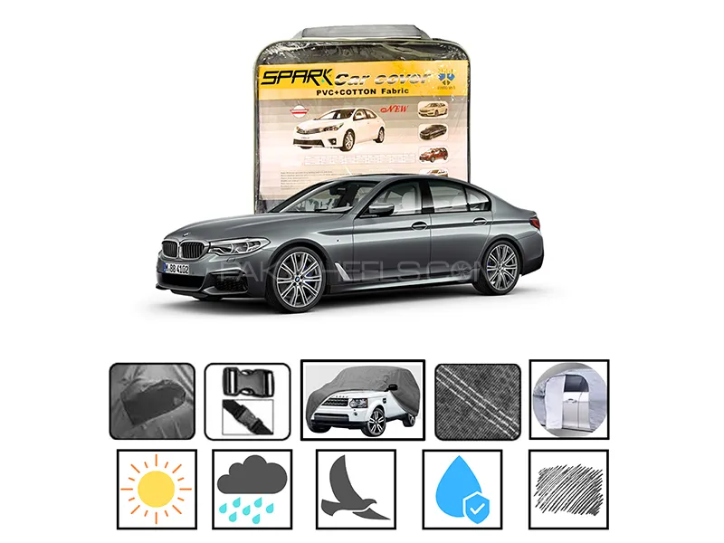 BMW 5 Series 2010-2023 PVC Spark Cotton Fabric Car Top Cover
