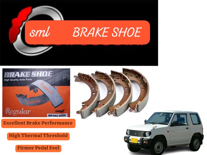 Mitsubishi Mini Pajero 660 1994-2012 Rear Brake Shoe - SML Brake Parts - Advanced Braking  Image-1