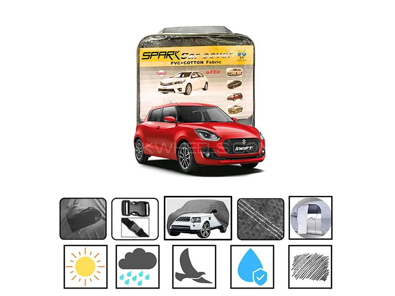 Suzuki Swift 2022-2023 Spark PVC Cotton Fabric Car Top Cover Image-1