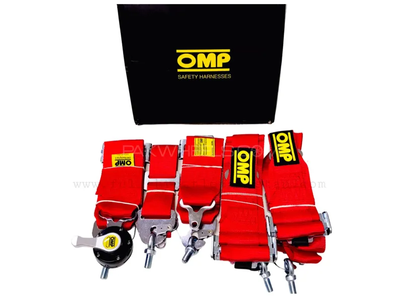 Buy OMP 5 Point Racing Harness Seat Belt Pair Red in Pakistan | PakWheels