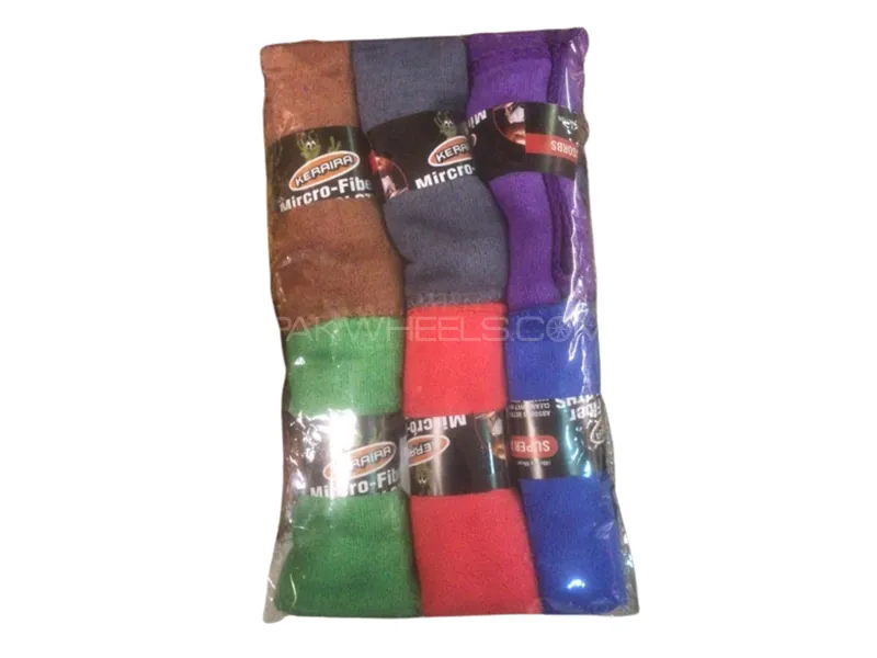 Micro Fiber Cloth | Pack Of 6 | Multi-Color Image-1