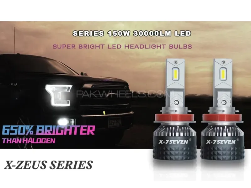 H11 X7seven Zeus Series  LED Lights For Low Beam - Fog Lights 6500K Color USA - One Year Warranty Image-1
