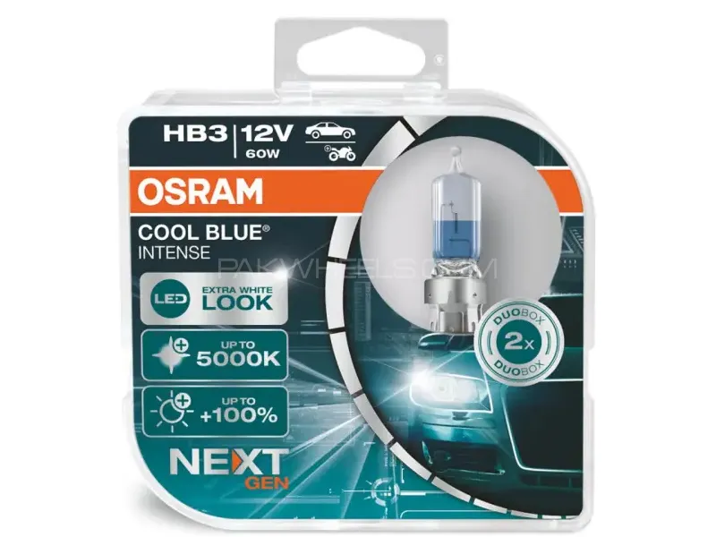 Osram Cool Blue Intense Next Generation +100% - Hb3 - 9005 - 5000k Made In USA For High Beams Image-1