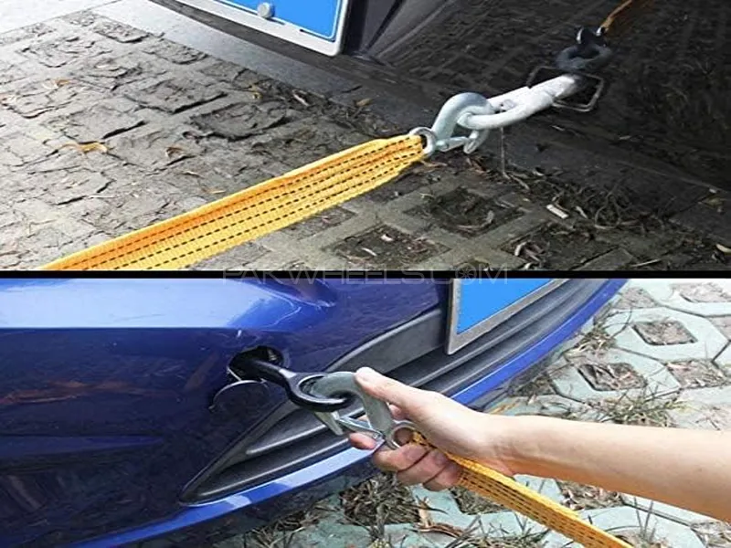 Buy Car Tow Rope Cable Towing Strap with Hooks Emergency Heavy Duty Length  3M in
