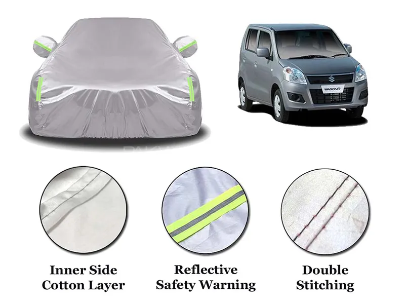 Suzuki Wagon R 2014-2023 Parachute Cotton Top Cover | Anti-Scratch | Anti-Crack | Double Stitched Image-1