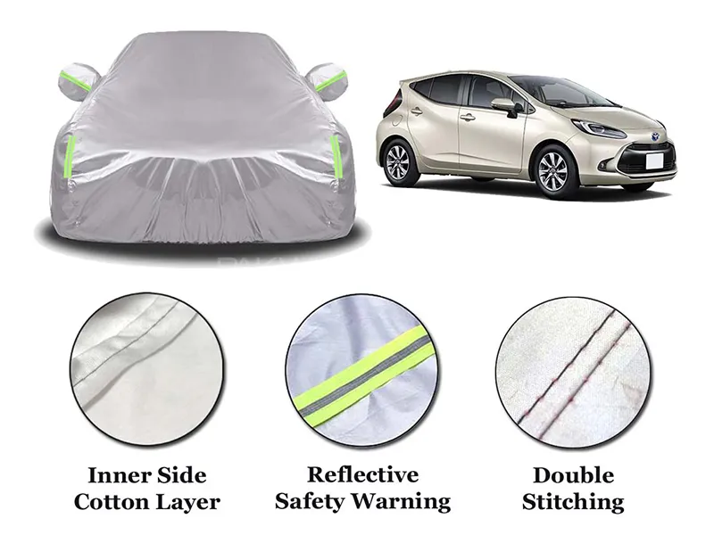 Toyota Aqua 2021-2023 Parachute Cotton Top Cover | Anti-Scratch | Anti-Crack | Double Stitched Image-1