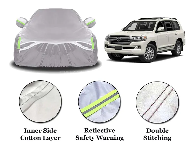 Toyota Landcruiser V8 Parachute Cotton Top Cover | Anti-Scratch | Anti-Crack | Double Stitched Image-1