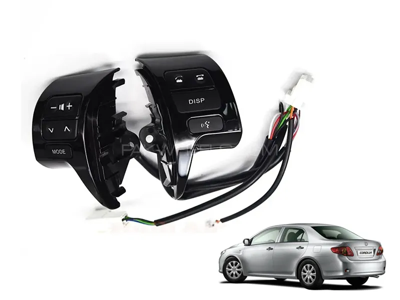 Toyota Corolla XLI 2008 - 2014 Multimedia Steering Audio Buttons Black Colour Image-1