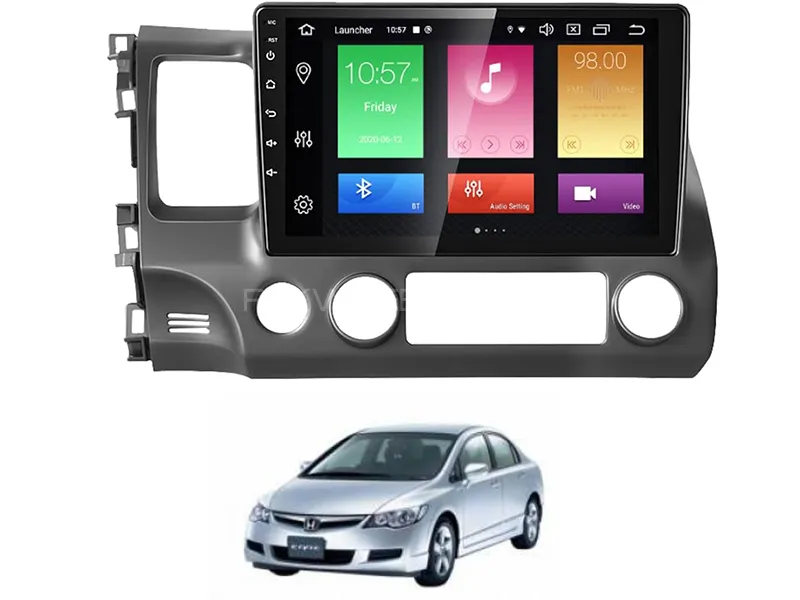 Honda Civic 2007-2011 Android Player With Genuine Frame Fitting | 9 inch | IPS Display
