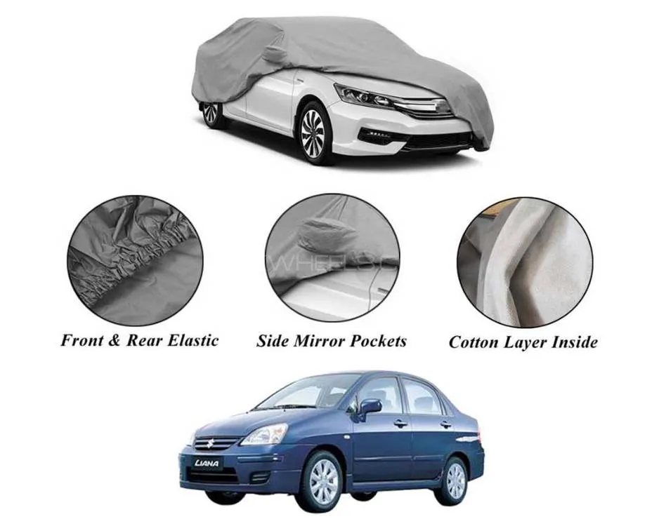 Suzuki Liana 2006-2014 Non Wooven Inner Cotton Layer Car Top Cover | Anti-Scratch | Waterproof  Image-1