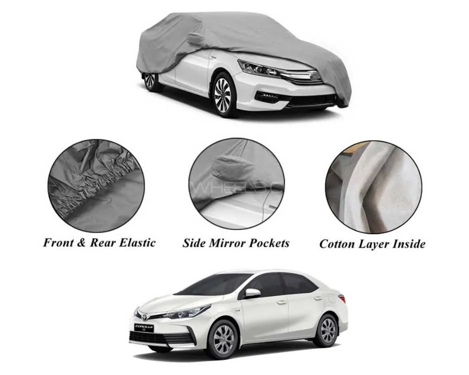 Toyota Corolla 2014-2022 Non Wooven Inner Cotton Layer Car Top Cover | Anti-Scratch | Waterproof Image-1