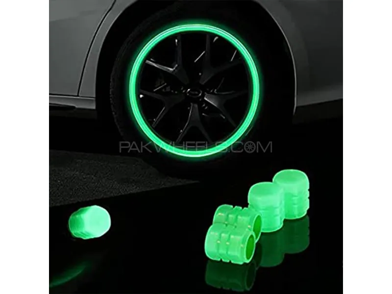 Universal Fluorescent Tire Valve Cap - Green Universal Fluorescent Tire Valve Cap - Green Image-2