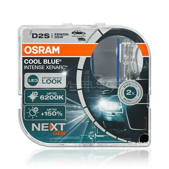 Osram Cool Blue IntenseNEXT GEN  Xenon Headlight Bulbs D2S 35Watts 6200K +150 Made in Germany 1 Pair Image-1