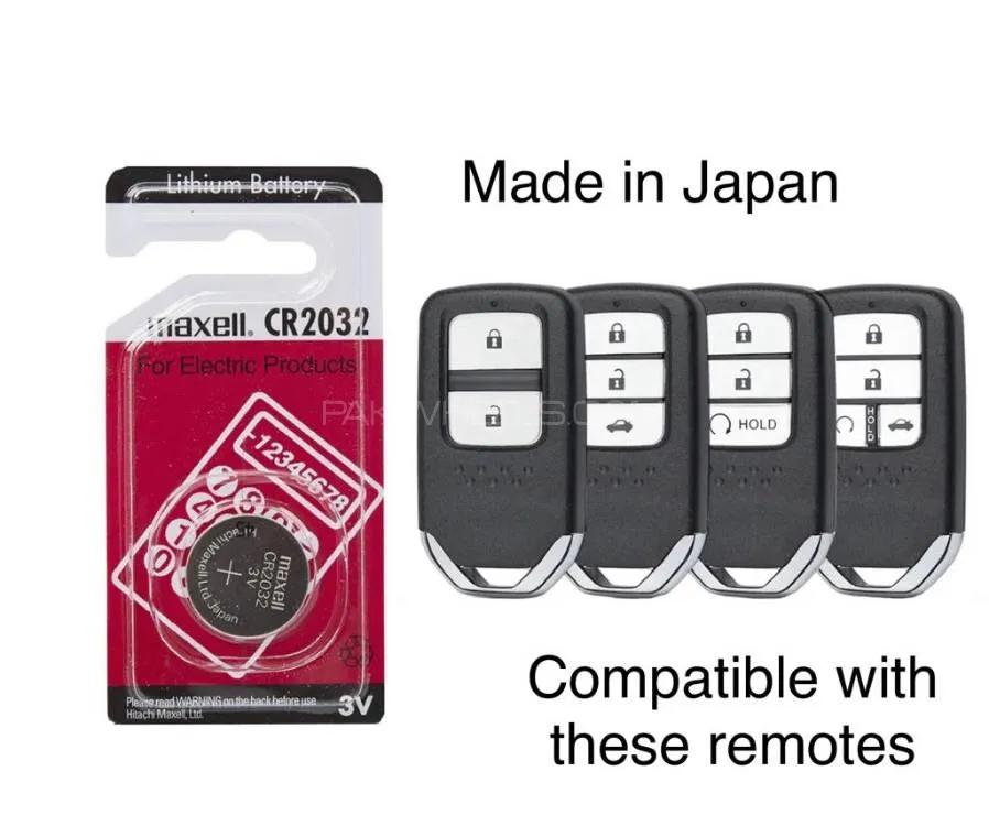 Maxell 2032 Cell For Honda Remote keys - Made In Japan  Image-1