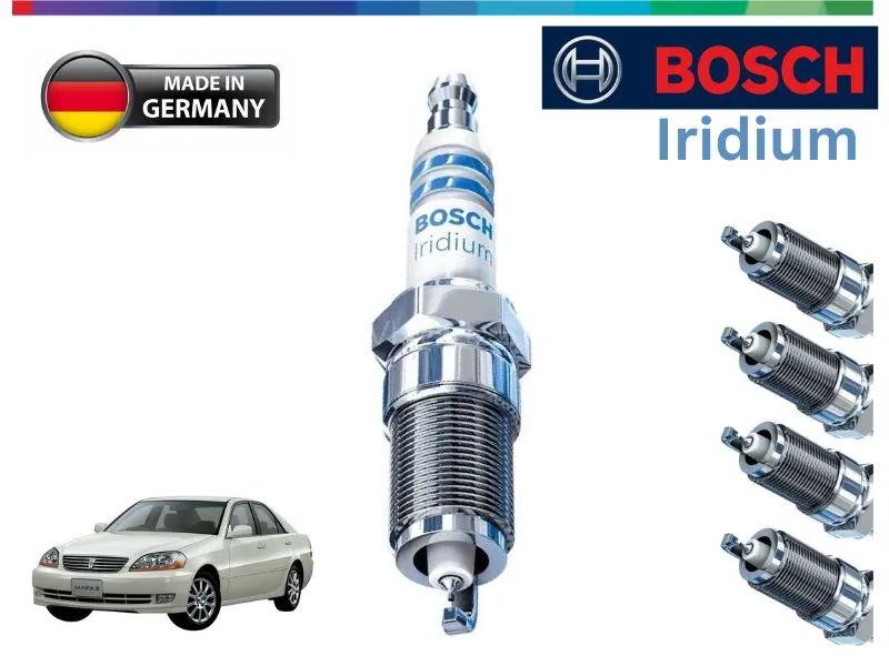 Toyota Mark 2 Iridium Spark Plugs 4 Pcs- BOSCH - Made in Germany Image-1