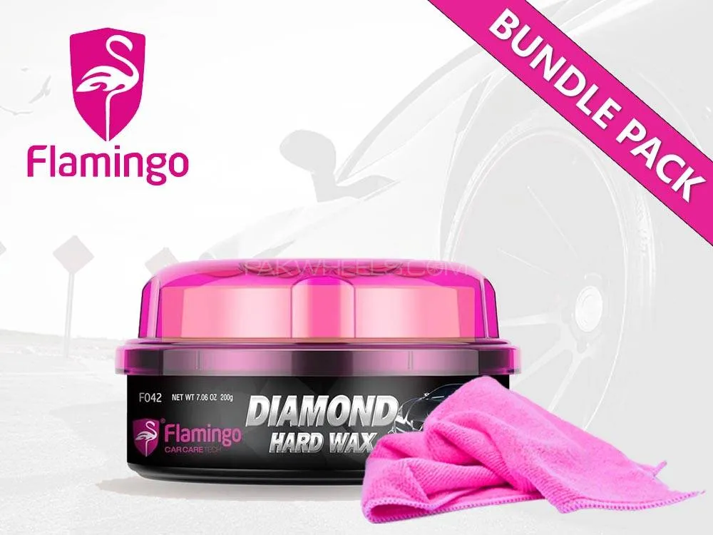 Flamingo Diamond Hard Wax With Microfiber | Bundle Pack | 200gm | Body Polish | Body Wax Image-1