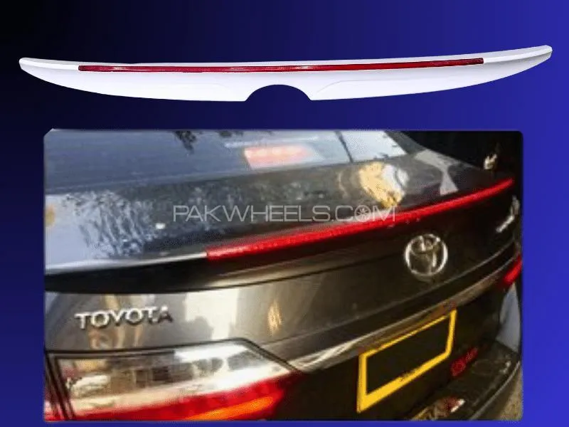 Toyota Corolla Digi Spoiler ABS Plastic White Color Painted with Brake Light Image-1