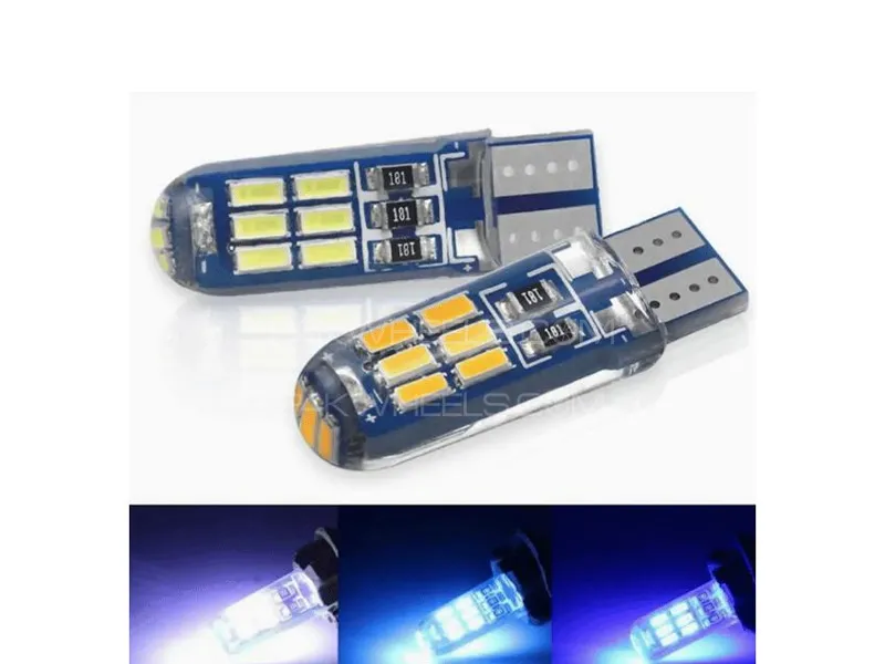 2 Pcs LED Parking Light Bulb Silicon Covered White Color