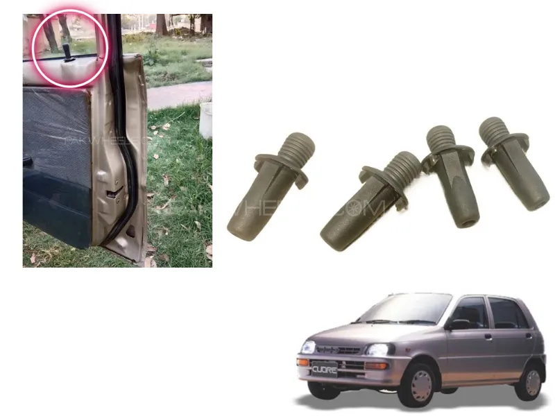 Daihatsu Coure Door Lock Plactic Knobs ( 4 ) Pieces Image-1