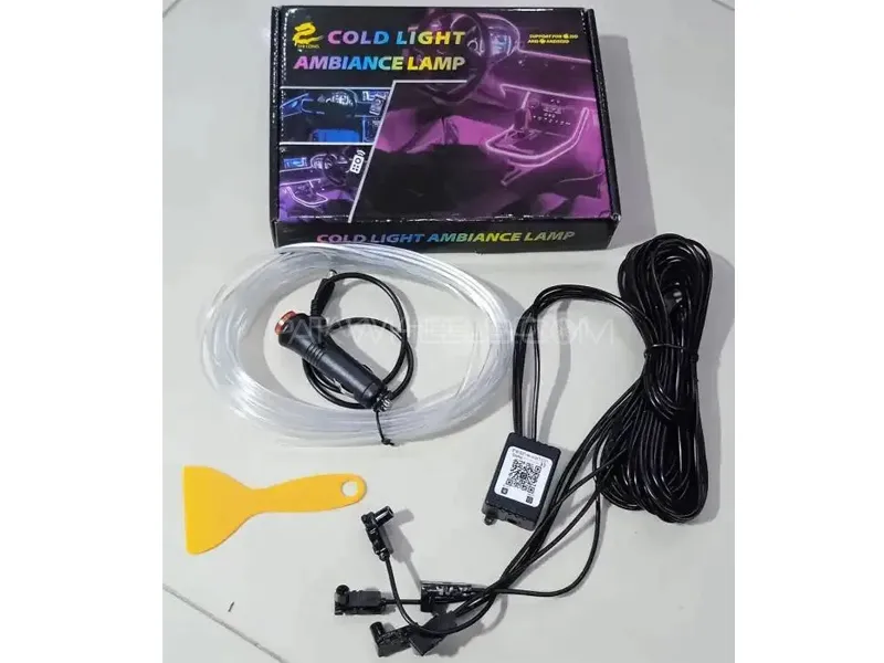 Cold Ambiance Lights For Car Interior Dashboard and Doors Image-1