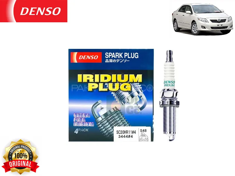 Toyota Corolla Altis 2008-2014 Denso Iridium Spark Plug - Genuine Denso 4 PCs  Image-1