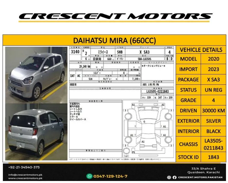 Daihatsu Mira 2020 for Sale in Karachi Image-1