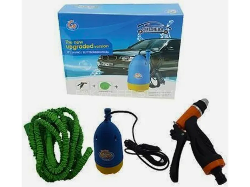 CHEJIEBA Portable Home And Car Electric Pressure Washer With Water Gun + 10m Special Hose Pipe + Sub Image-1
