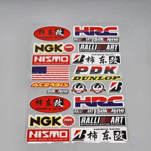 Premium Quality Custom Sticker Big Sheet For Car & Bike Embossed Style NISMO/NGK Image-1