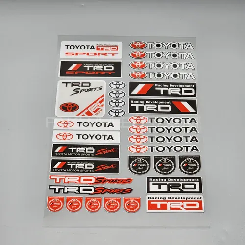 Premium Quality Custom Sticker Big Sheet For Car & Bike Embossed Style TOYOTA Image-1