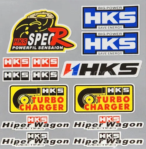 Premium Quality Custom Sticker Sheet For Car & Bike Embossed Style HKS Image-1