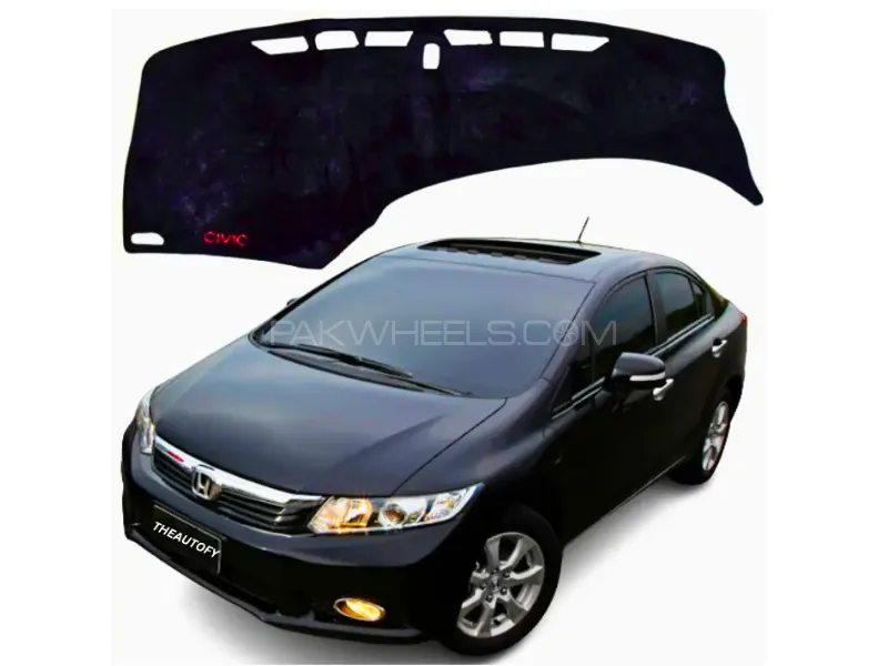 Honda Civic Rebirth Dashboard Mat Cover Silky Soft Valvet Stuff Imported Quality China -Valvet Black