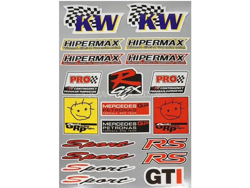 Premium Quality Custom Sticker Big Sheet For Car & Bike Embossed Style KW Image-1