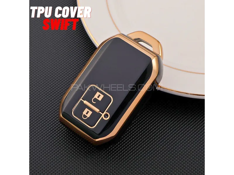 Suzuki Swift TPU Key Cover Black with Golden Stylish Look