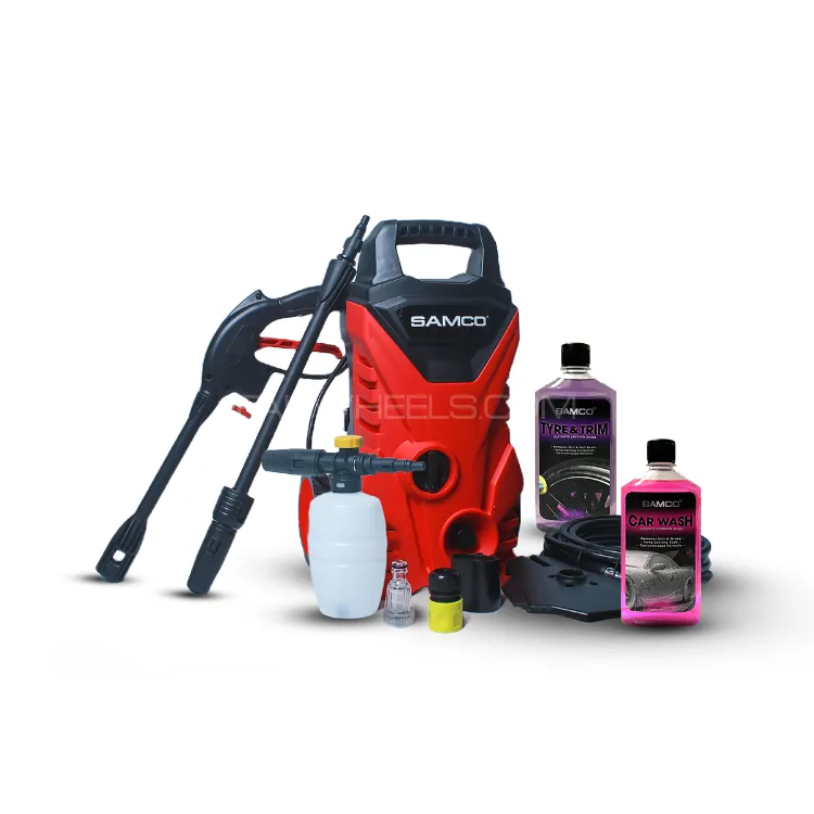 Samco High Pressure Washer And Cleaner 1600 Watts With Shampoo And Tire Gel | 130 Bar  Image-1