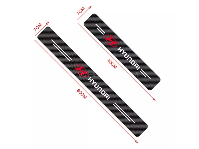5D Carbon Door Sill Protection Stickers for Hyundai Imported Quality China - 4PCS 5D Carbon Door Sill Protection Stickers for Hyundai Imported Quality China - 4PCS Image-2